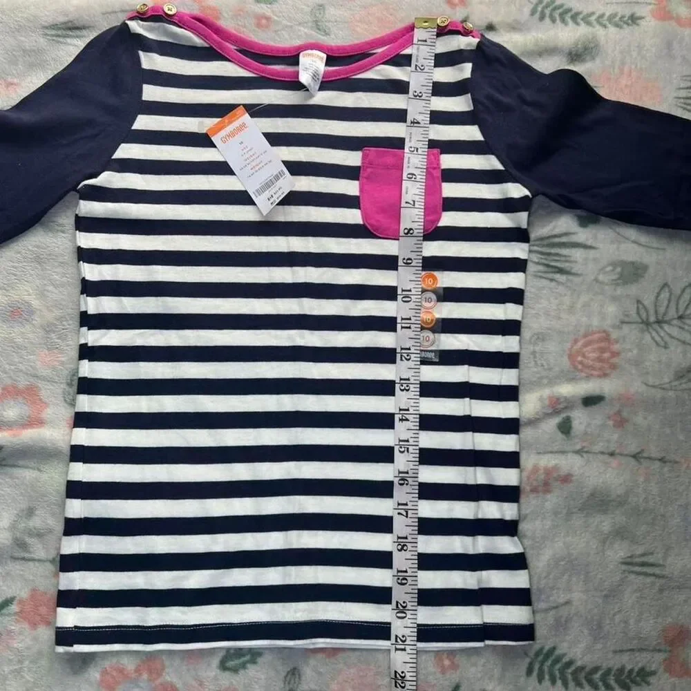 Gymboree Deadstock Striped Shirt 10 - Y2K Kidcore Twee Nautical Coastal Preppy